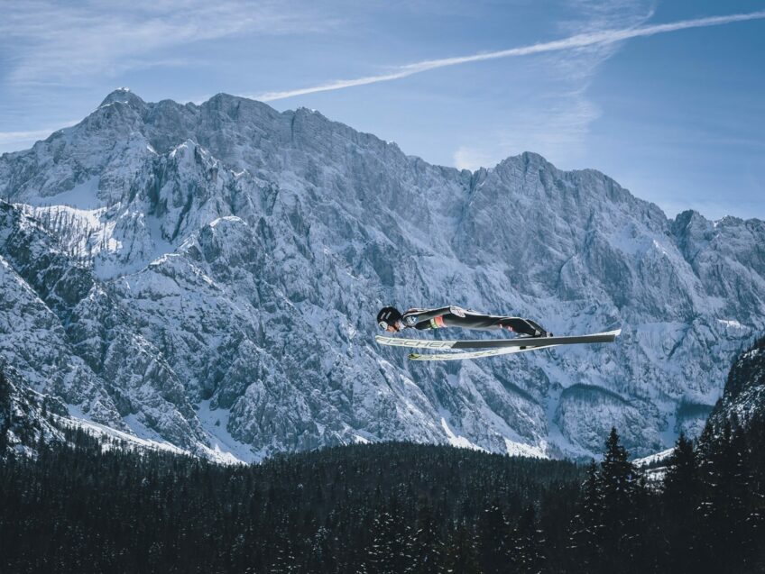 Beim Skispringen in Innsbruck - Clemens Aigner